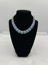 Vintage Trifari Two-toned Blue Enamel Choker ...