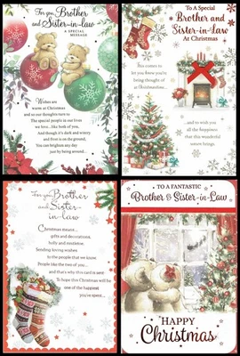 PRELUDE ECT CHRISTMAS CARD BROTHER AND SISTER-IN-LAW Quality Cards Great Choice of Design
