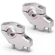 VMT CNC Riser Lenkerversatz bzw. Lenkerverlegung & Lenkererhöhung silber mit ABE