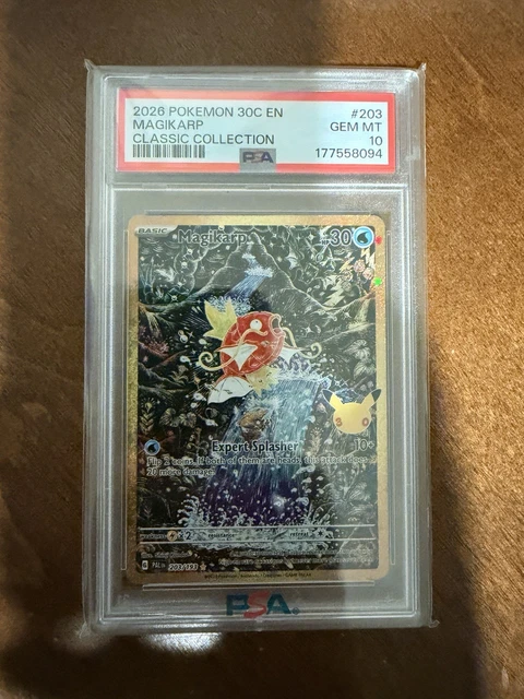 2026 POKEMON 30C EN-30TH CELEBRATION CLASSIC COLLECTION #203 MAGIKARP PSA 10
