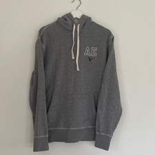 American Eagle Outfitters AE Super Soft Gray Hoodie Men's L USA 77 Eagle Logo