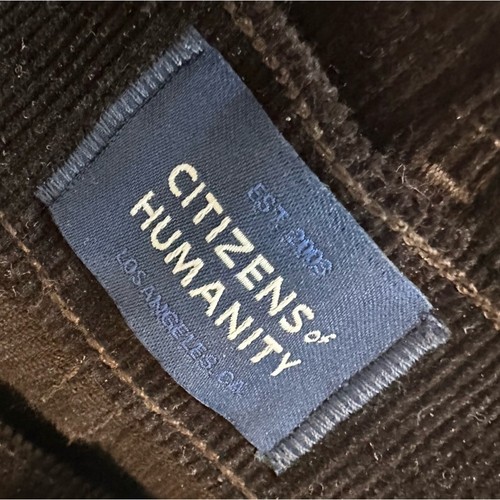 Citizens of Humanity Wide Leg Corduroy Pants Dark Brown Annina Casual Size 27 - Picture 5 of 9