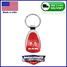 Au-TOMOTIVE GOLD, INC. Officially Licensed Red Teardrop Key Fob for Ram