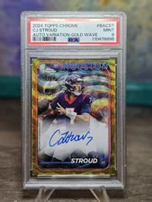 2024 Topps Chrome - Autographs C.J. Stroud #BA-CST Gold Wave Refractor /50 (AU)
