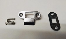 National Hickman chrome internal door standard latch face plate with fixings x5