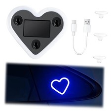 Car LED Interior Lights, Heart-Shaped Ambient Light for Windows, 5 Blue