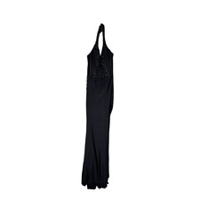Jovani NWT Elegant Embellished High Slit Dress in Black Size 4