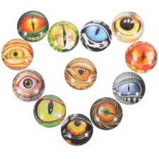 100Pcs Realistic Glass Animal Eyes for Crafts Doll Making Supplies
