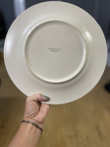 Pfaltzgraff PERENNIALS FLOWER GARDEN 12" Chop Serving Plate Meat Platter USA - Picture 7 of 9