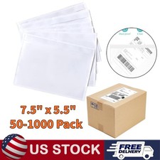 50-1000 Clear Adhesive Packing List Shipping Label Envelopes Pouches 7.5 X 5.5