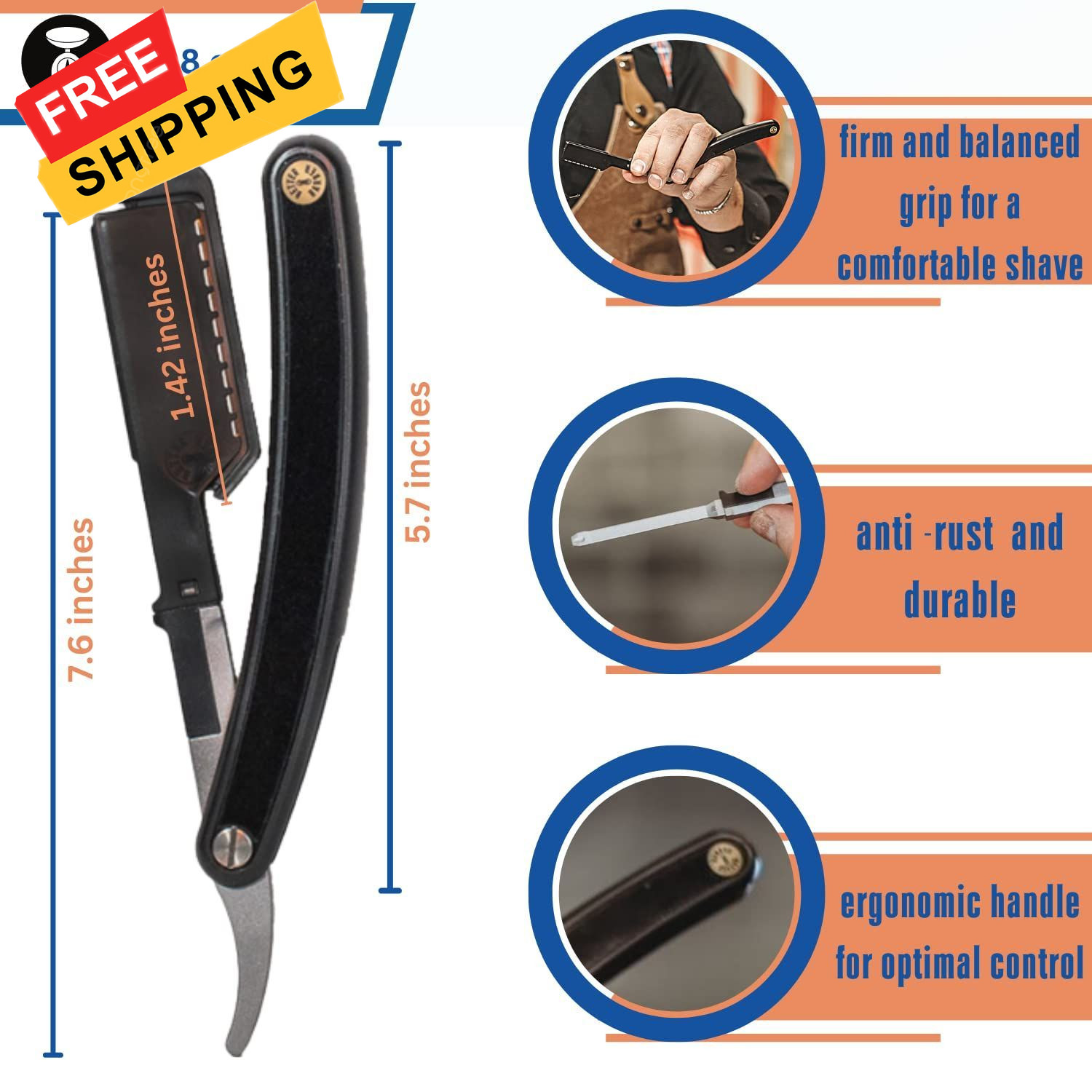 10 Better Barber Homie Edition Razor Blades - Men's Safety for... 