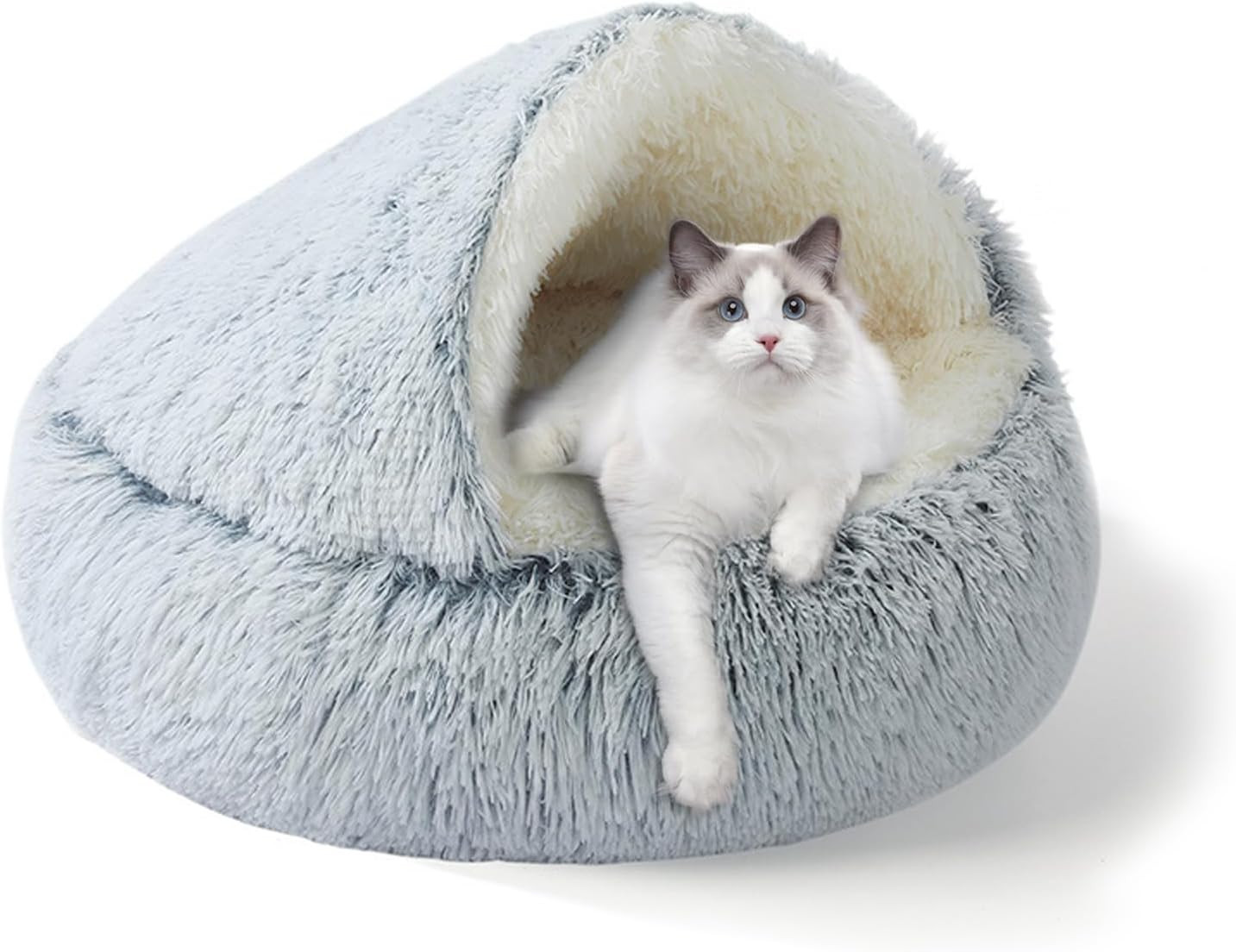 Lettino Calmante per Gatti Lettino per Cani Di Piccola Taglia,Peluche Ciambella 