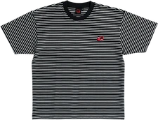 SPITFIRE ETERNAL EMB STRIPE SS S-BLK/WHT/RED/WHT/BLK
