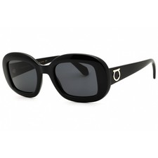 Salvatore Ferragamo Women's Sunglasses Black Oval Full Rim Frame SF2038SE 001