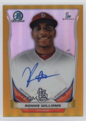 2014 Bowman Draft Chrome Pick Gold Refractor /50 Ronnie Williams #BCA-RW Auto