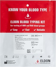 Eldoncard Blood Type Test Kit A B AB O Rh 1 Pack Fast Free Shipping