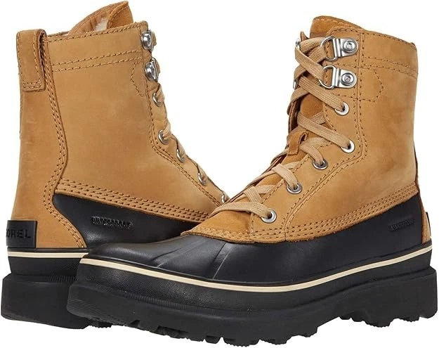 Sorel Men's Caribou Storm WP Boot - Rain and Wind - Waterproof - Buff-8US