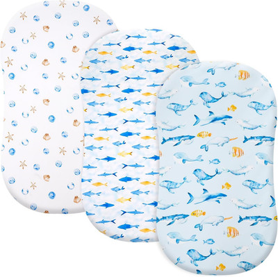 3 Pack Bassinet Sheets, Ultra Soft Breathable Comfortable Baby Sheet Set for Boy