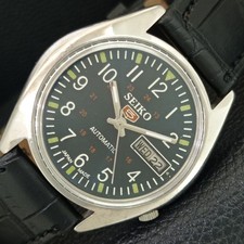 VINTAGE SEIKO 5 AUTOMATIC 7009A JAPAN MENS BLUE COLOR DIAL WATCH a708583-1