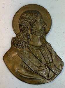 Metal Jesus Religious Wall Art Made in USA With Hanger. Vintage