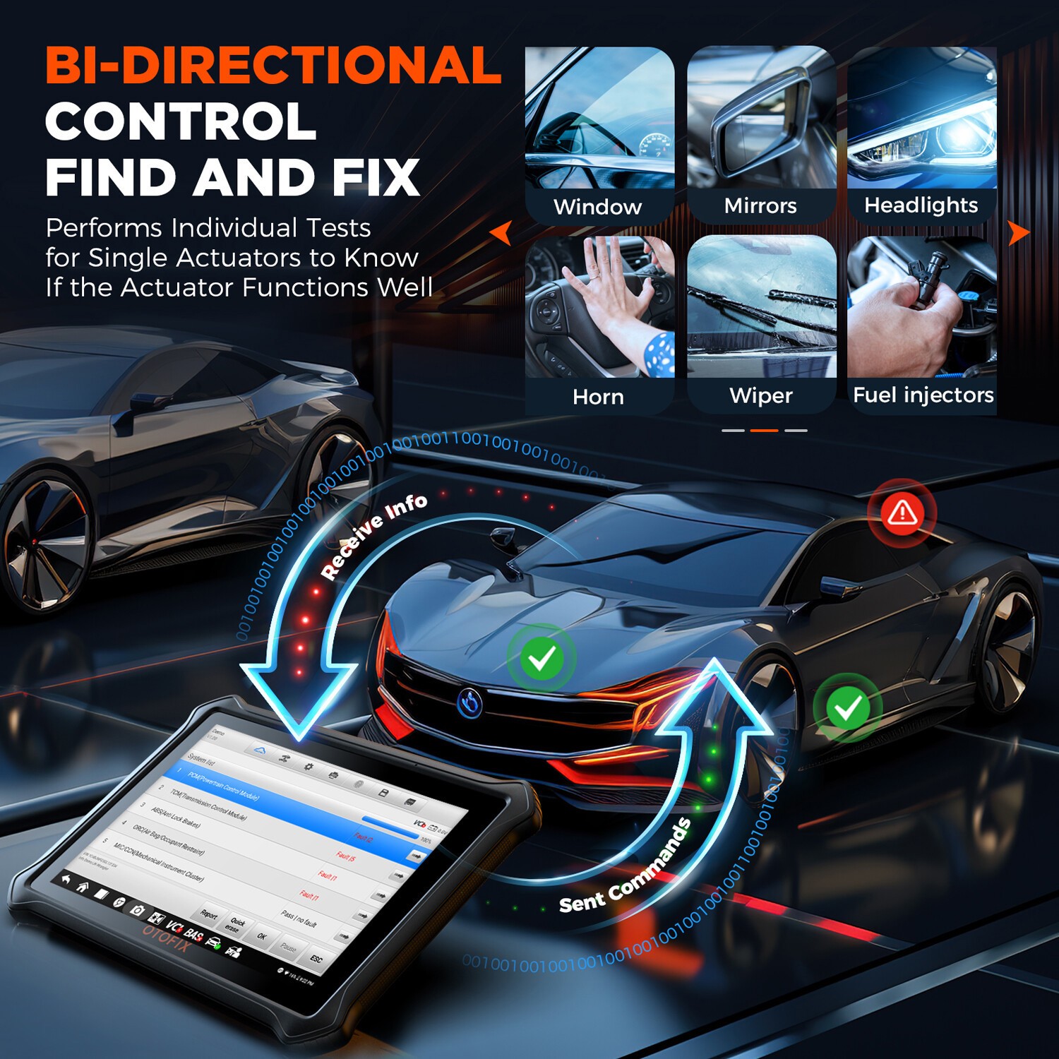 OTOFIX D1 Lite Test Actif et Scanner TPMS pour Diagnostic Auto Intégral