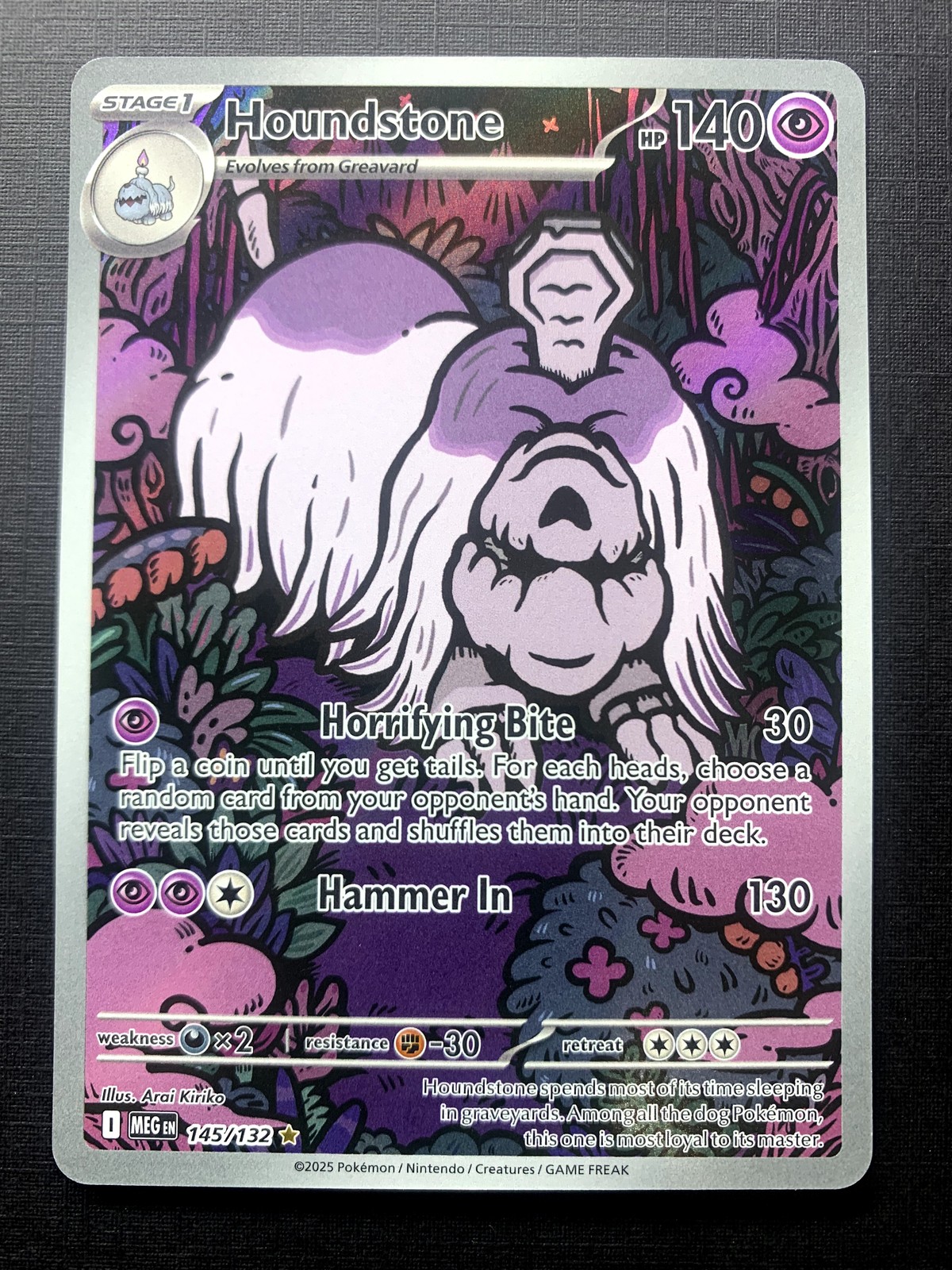 Houndstone Illustration Rare ME01: Mega Evolution 145/132 LP