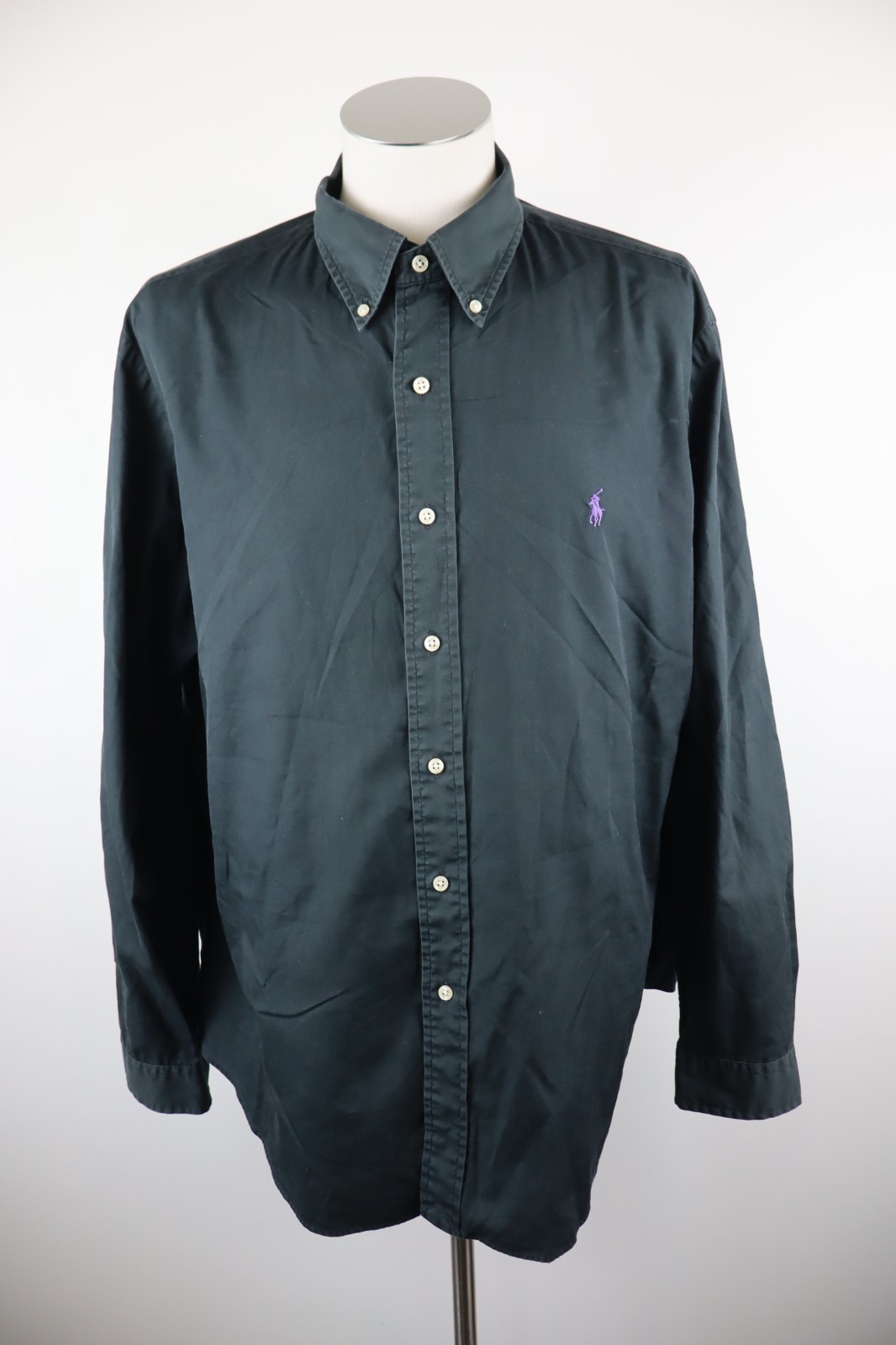 RALPH LAUREN COTTON SHIRT SHIRT MENS SIZE 2XL MAN VINTAGE CASUAL LONG SLEEVE