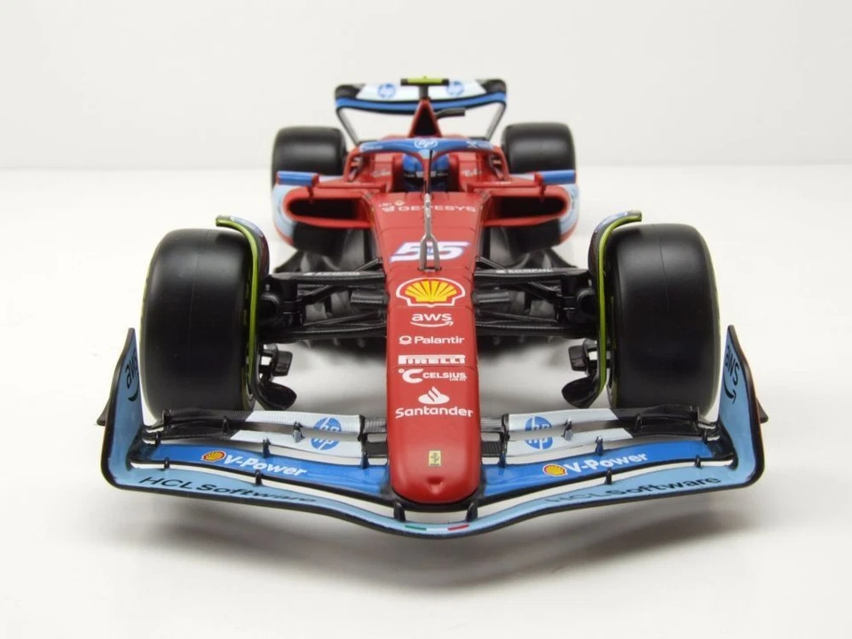 BBURAGO FERRARI FORMULA 1 SF-24 Carlos Sainz, MIAMI GP  SCALA 1:18- 18-16815 - Immagine 4 di 4