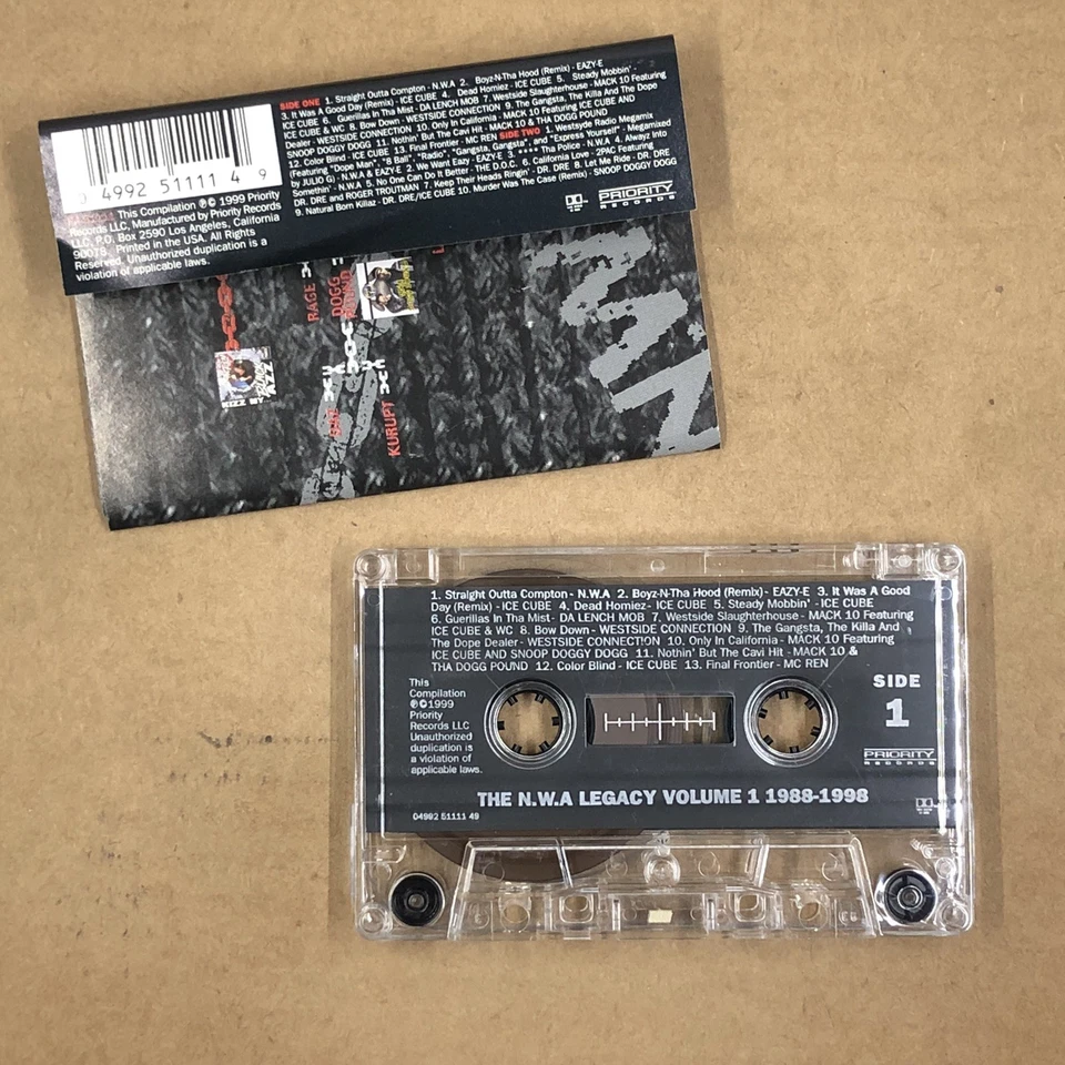 NWA Cassette Tape Rap Hip Hop THE LEGACY DR DRE ICE CUBE EAZY E 2PAC SNOOP DOGG - Image 2 of 4