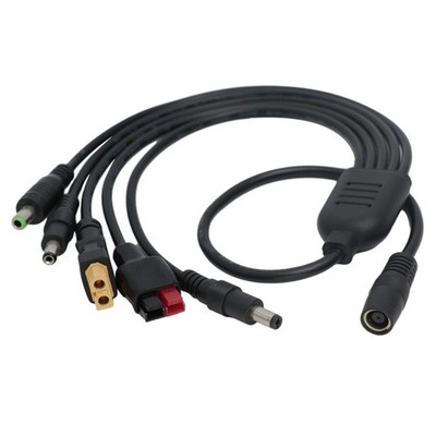 Compactly Solar Charging Cable DC7909 to XT60 DC5521 Power Cord for Easy Carying