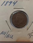 1894 indian head penny AU/BU?