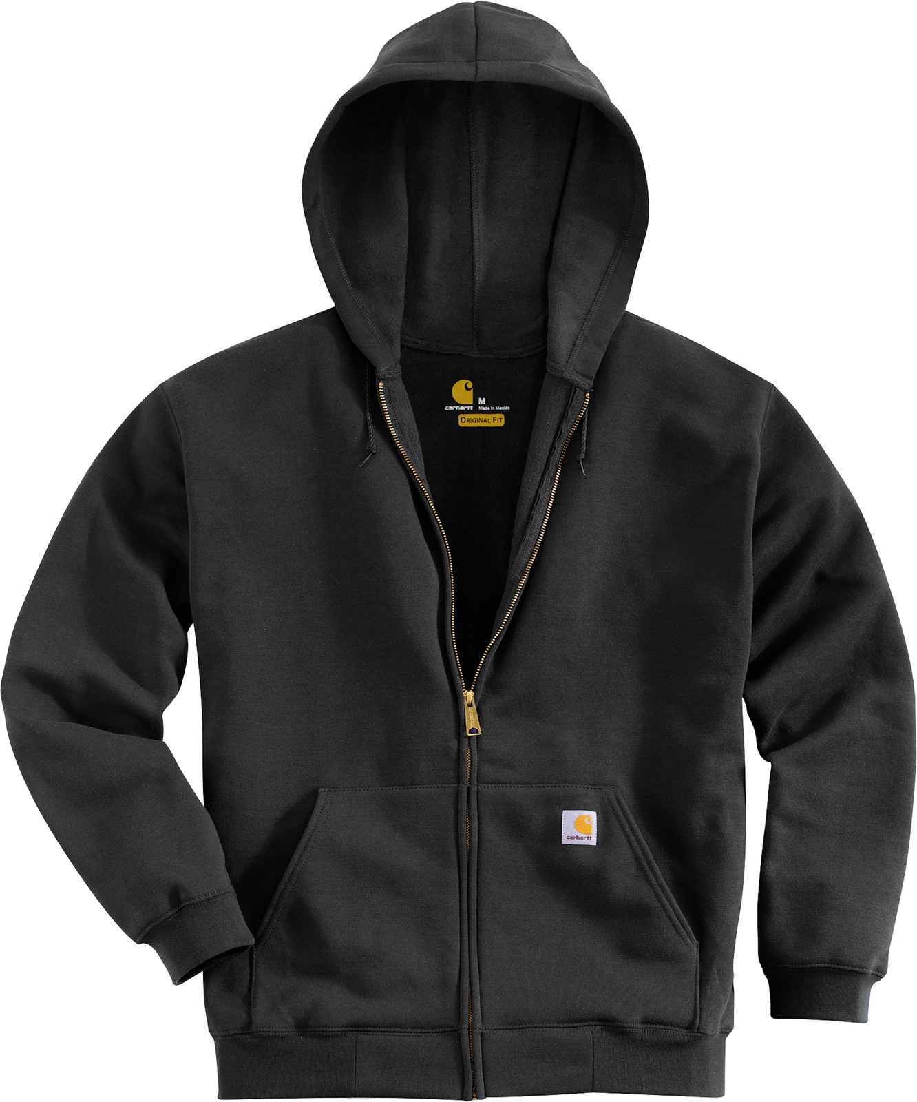 Carhartt Midweight Full-Zip Long-Sleeve Hooded Sweatshirt for Men - Black - M 6190₽
