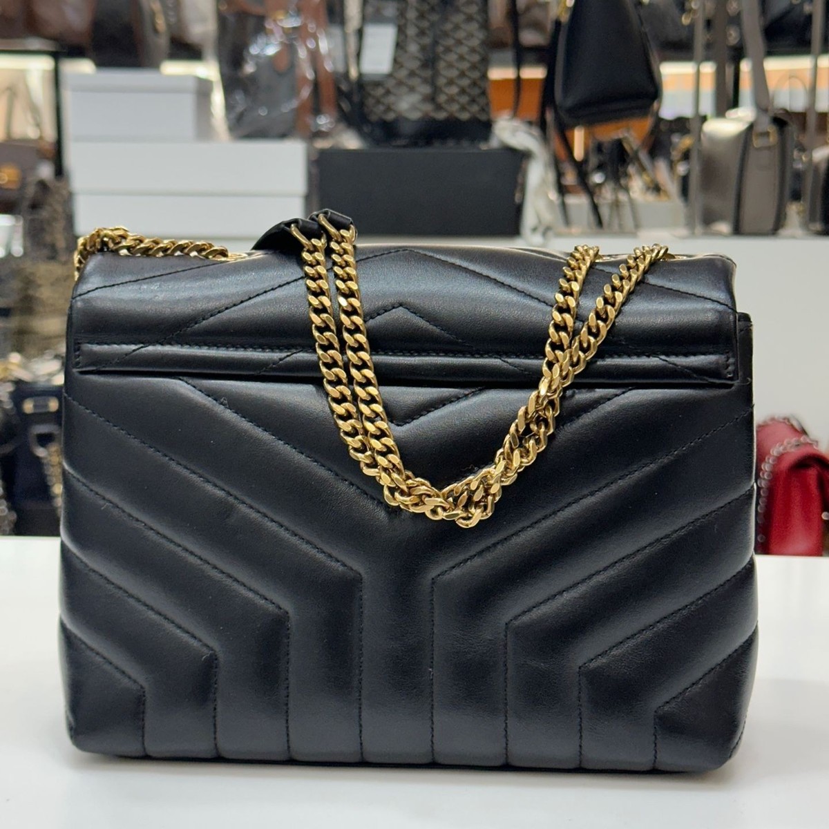 SAINT LAURENT バッグ LOULOU ルル スモール 494699 Saint Laurent Lulu Small Black with Gold Hardware 494699