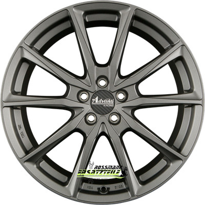 4x Advanti Racing Centurio matt gunmetal 7.5x17 ET30 - LK5/114.3 ML72.6 Felge