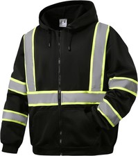 SKSAFETY Hi Vis Work Safety hoodies for Men - Class 3 High Visibility Reflective