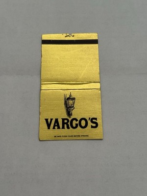 Vargo Vargos Houston Texas Vintage Matchbook Cover 12