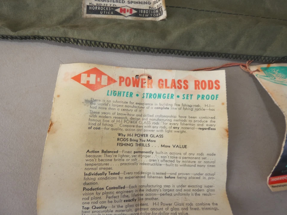 Caña de pescar giratoria Horrocks Ibbotson Admiral HI-Power Glass 7 pies 2 piezas DE COLECCIÓN Foto 4 de 4