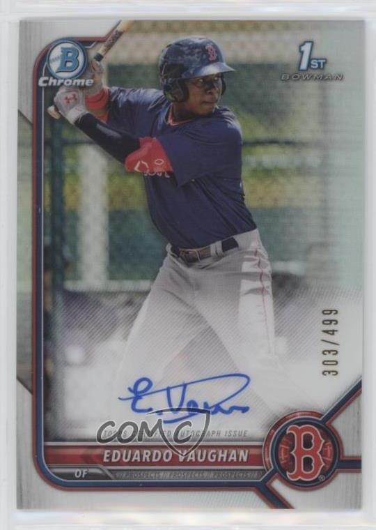 2022 Bowman Chrome Prospect Refractor 303/499 Eduardo Vaughan #CPA-EV Auto 04tw