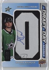 2024-25 Upper Deck SP Game Used Draft Day Marks 20/35 Mavrik Bourque Auto h1x
