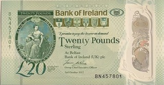 20 Pounds Irlande Belfast Royaume Uni Billet du monde Polymère