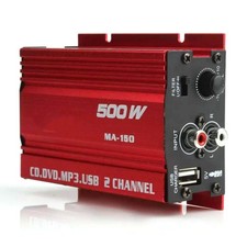 MA-150 Power Amplifier 500W DC12V 2-Channel Mini Stereo Audio HiFi Bass Car Home