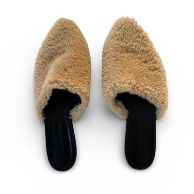 JENNI KAYNE Tan Shearling Slip-On Mules Size 41 (US 11)