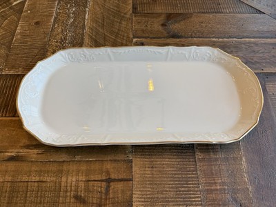 Formalities by Baum Bros Bernadotte Ivory Tray 14.5'' X 6.34'' serving Platter