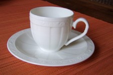 V&B CAMEO WEISS   Espressotasse 2tlg.  sehr gut   VILLEROY&BOCH