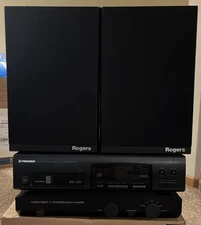 Vintage 90s Stereo Musical Fidelity A1 Amplifier Pioneer CD Rogers Speakers Rare