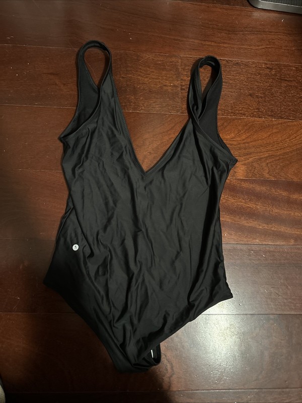 H&M Black One Piece Swimsuit Size 8