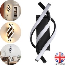Modern Curved Spiral Design LED Wall Light Indoor Lamp Bedroom Sconce Fixture