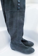Women's Knee High Boots Grey Suede Size 9