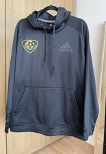 Adidas climawarm men’s size L polyester fleece hooded sweatshirt black