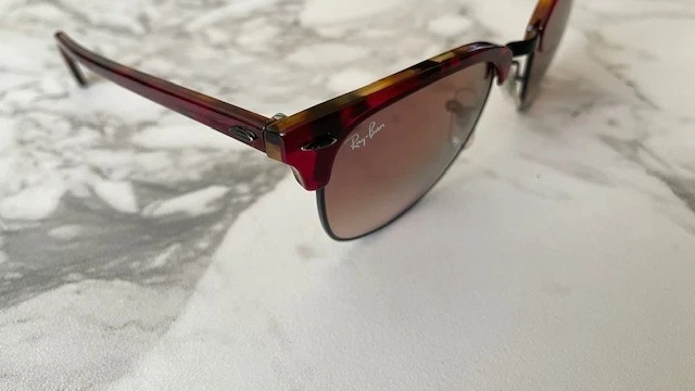 Очки солнцезащитные Ray-Ban RB3016 CLUBMASTERTortoise темно-красные и Havana 1275/3B 3N коричневые - Изображение 4 из 4